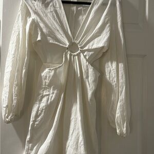 White Long Sleeve Dress